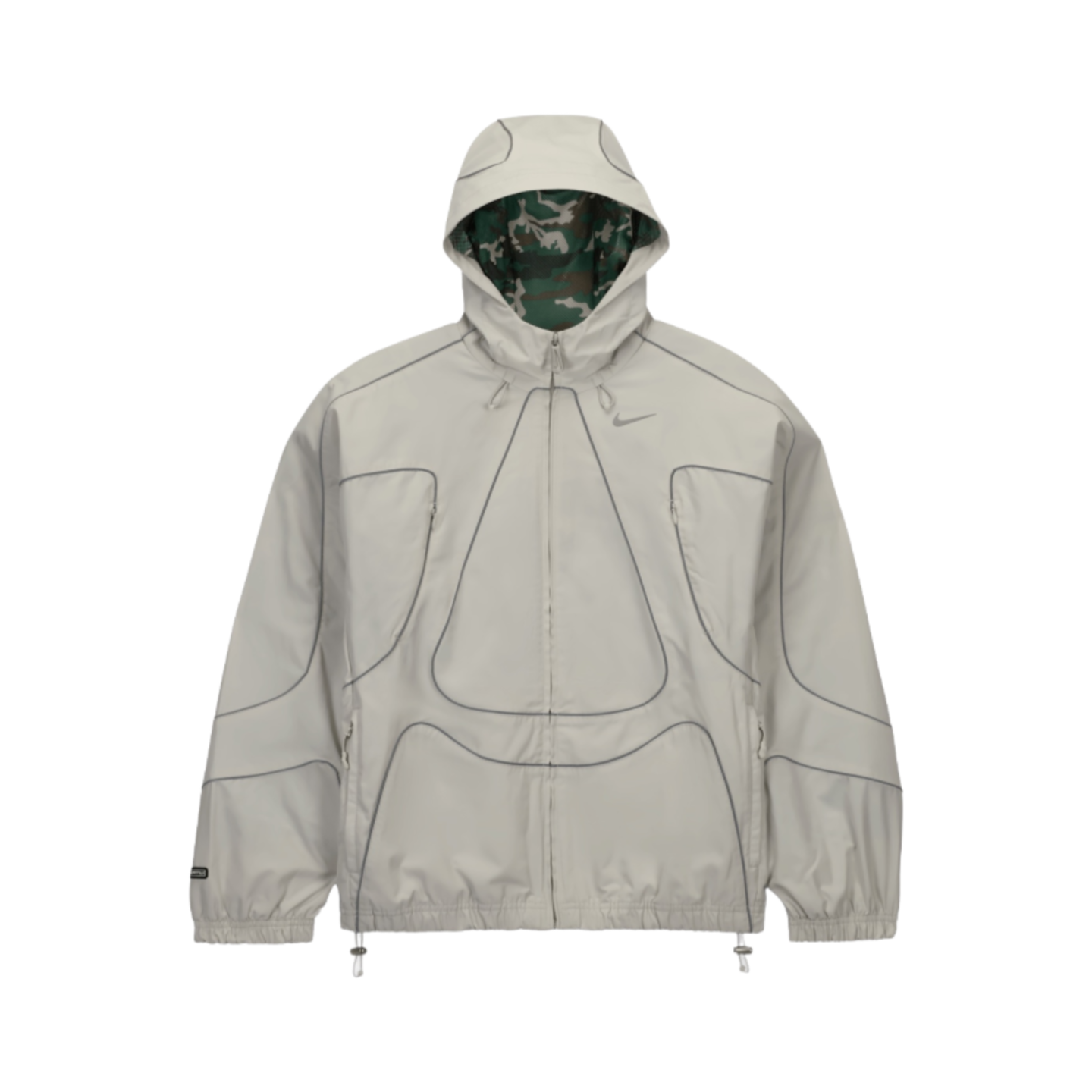 Cross-border Alcatraz co-branded jacket jacket men and women loose windbreaker heavy craft reflective stripes suit tops