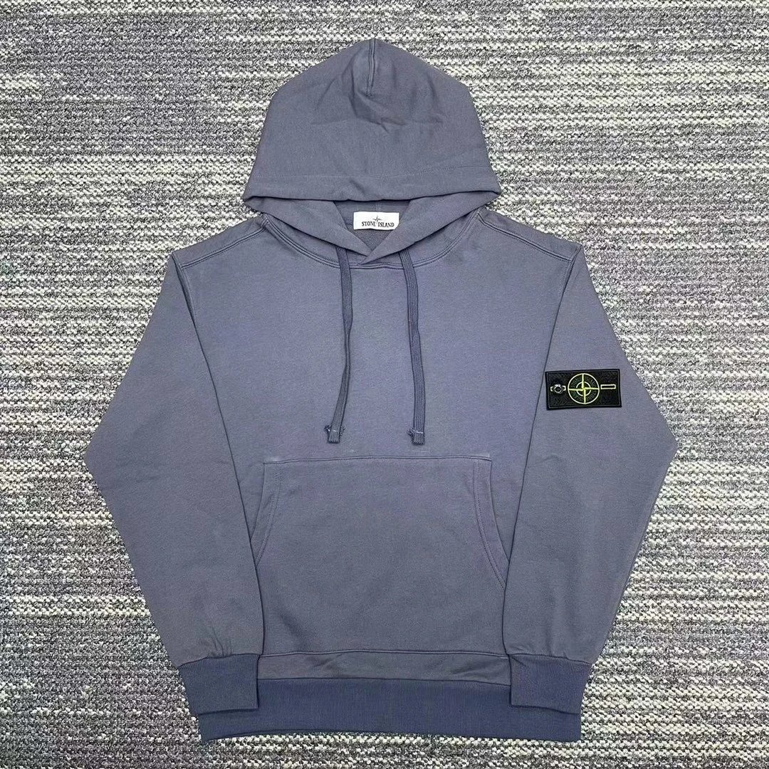 [Hooded Pullover] Gray Blue
