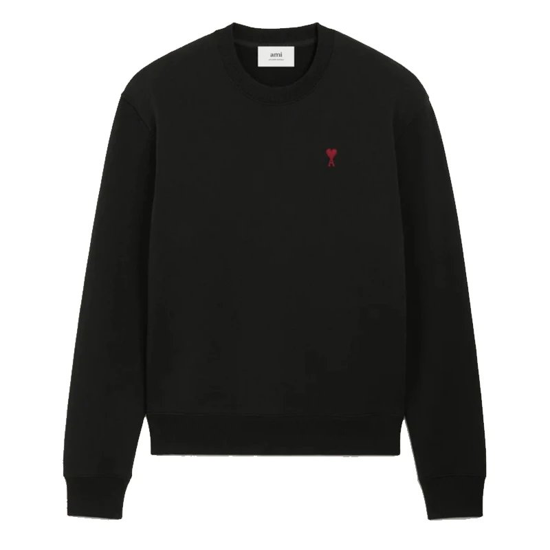 Ami Paris Black Crewneck Sweatshirt