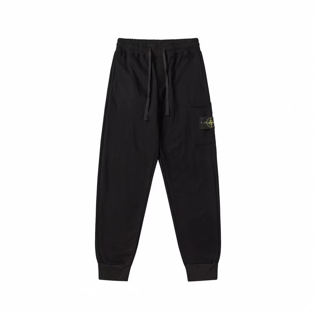 Stone Island Black Cargo Sweatpants