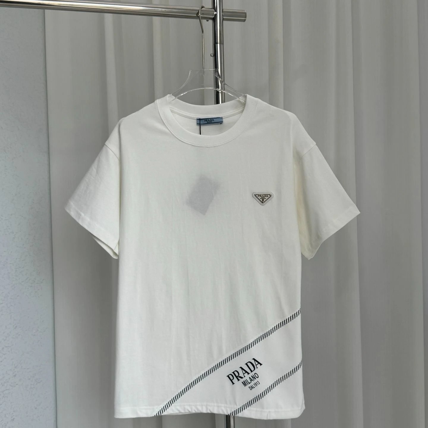 Prada Shirts Short-Sleeve Polo Shirt with Triangle Logo Patch image 8