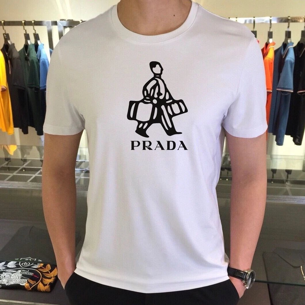 Prada Shirts Short-Sleeve Polo Shirt with Triangle Logo Patch — 27