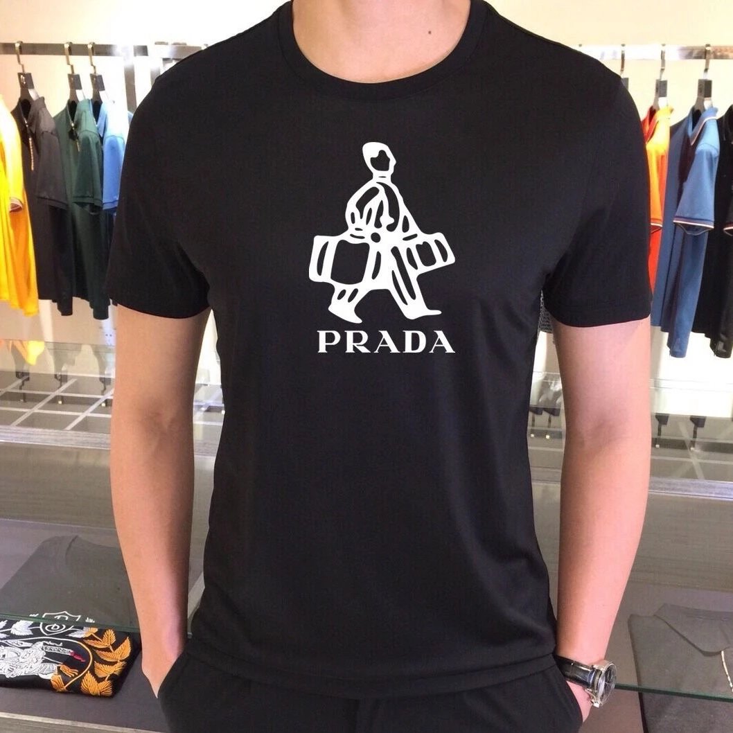 Prada Shirts Short-Sleeve Polo Shirt with Triangle Logo Patch — 28