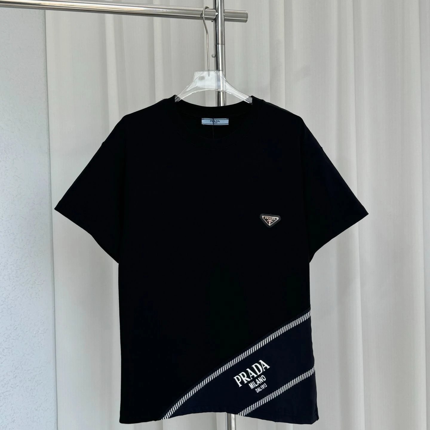 Prada Shirts Short-Sleeve Polo Shirt with Triangle Logo Patch image 7