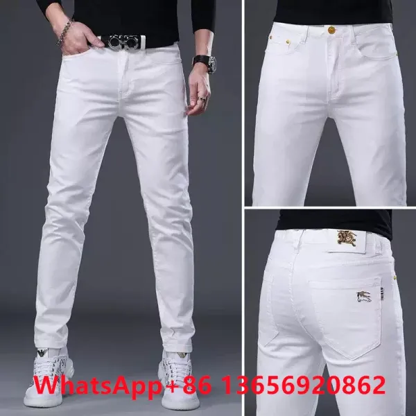Design White Slim Fit Jeans - 1