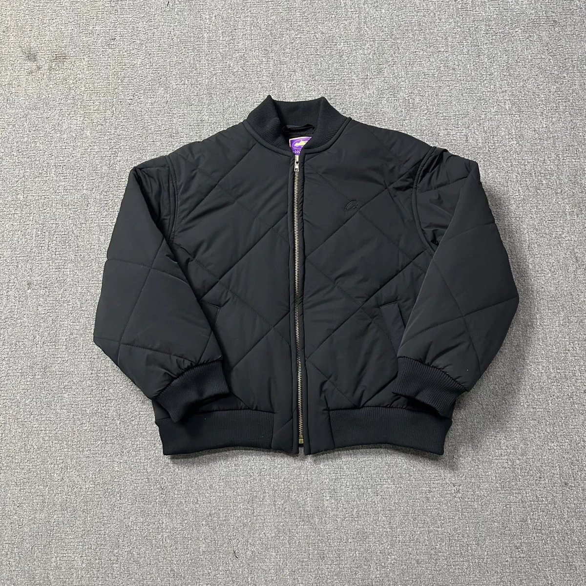 hot selling +24跨境Corteiz恶魔岛男士加厚潮牌连帽宽松情侣保暖棉服棉衣外套