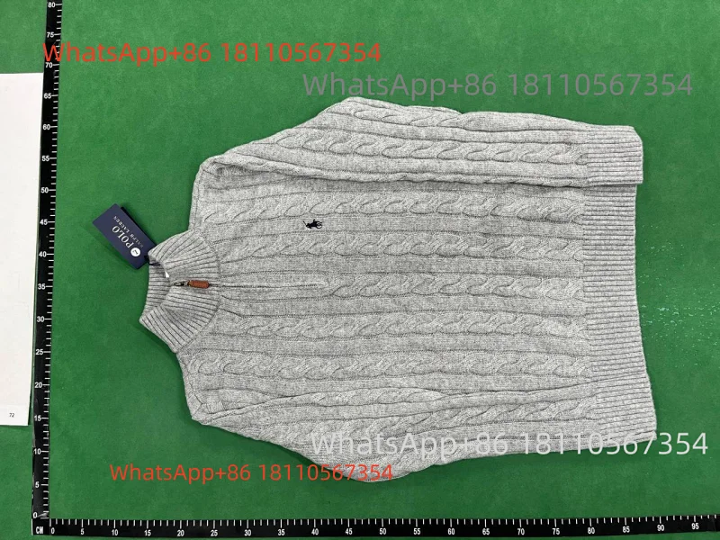 Ralph Lauren Grey Sweater (Small Black Pony) 1