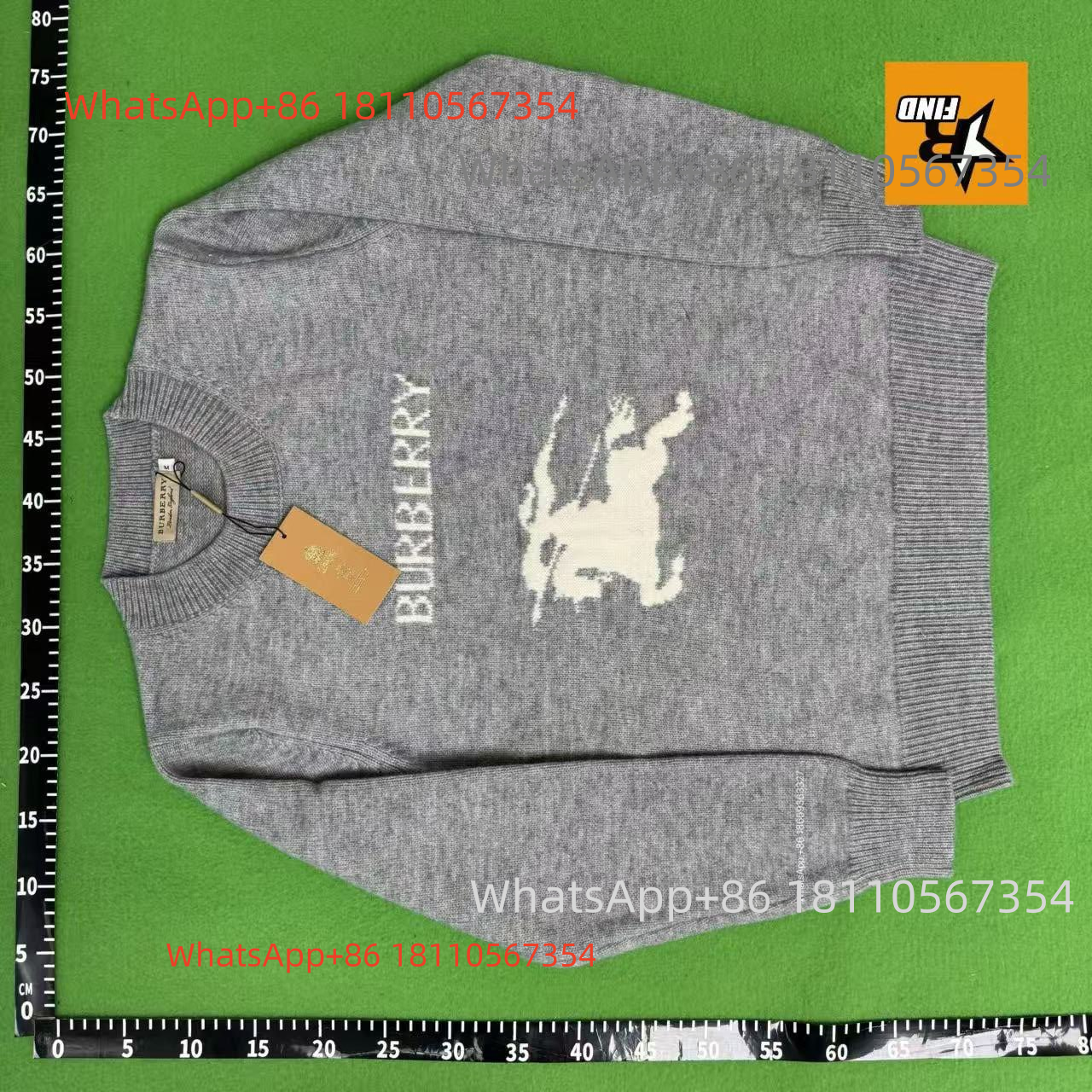 Burberry-Grey with White Logo