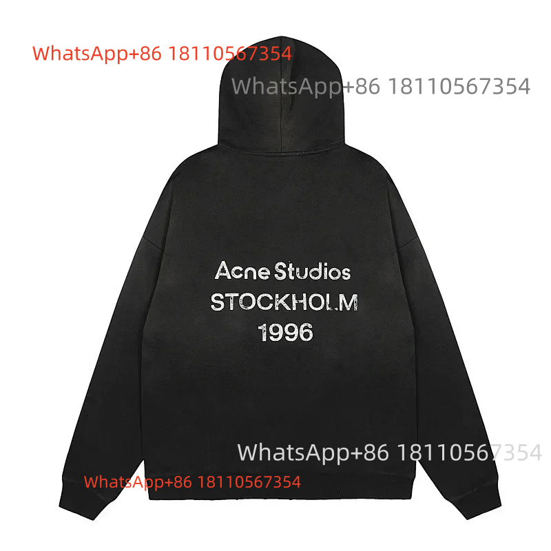 Acne-Black Hoodie