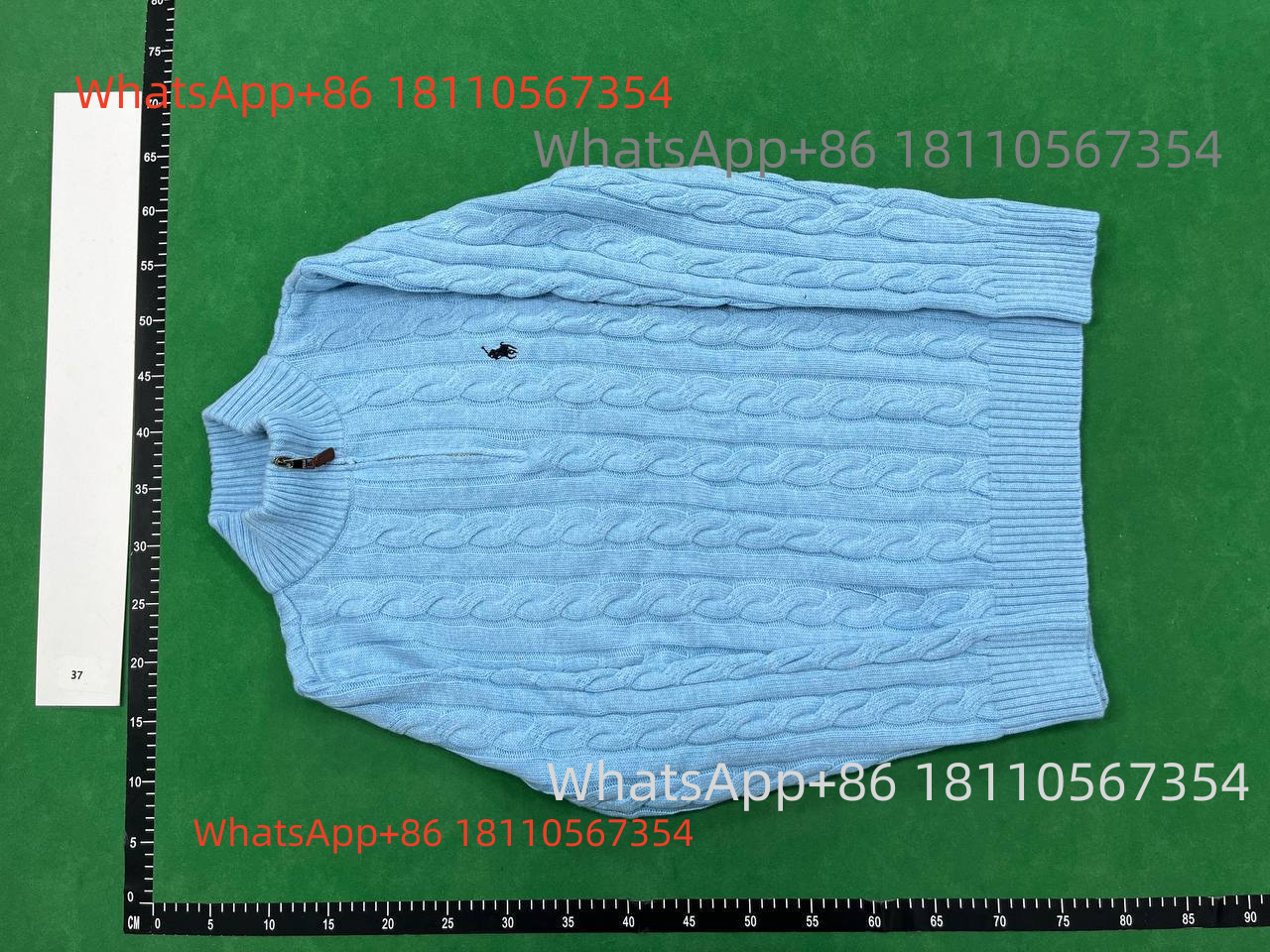 Ralph Lauren Blue Sweater (Small Black Pony)