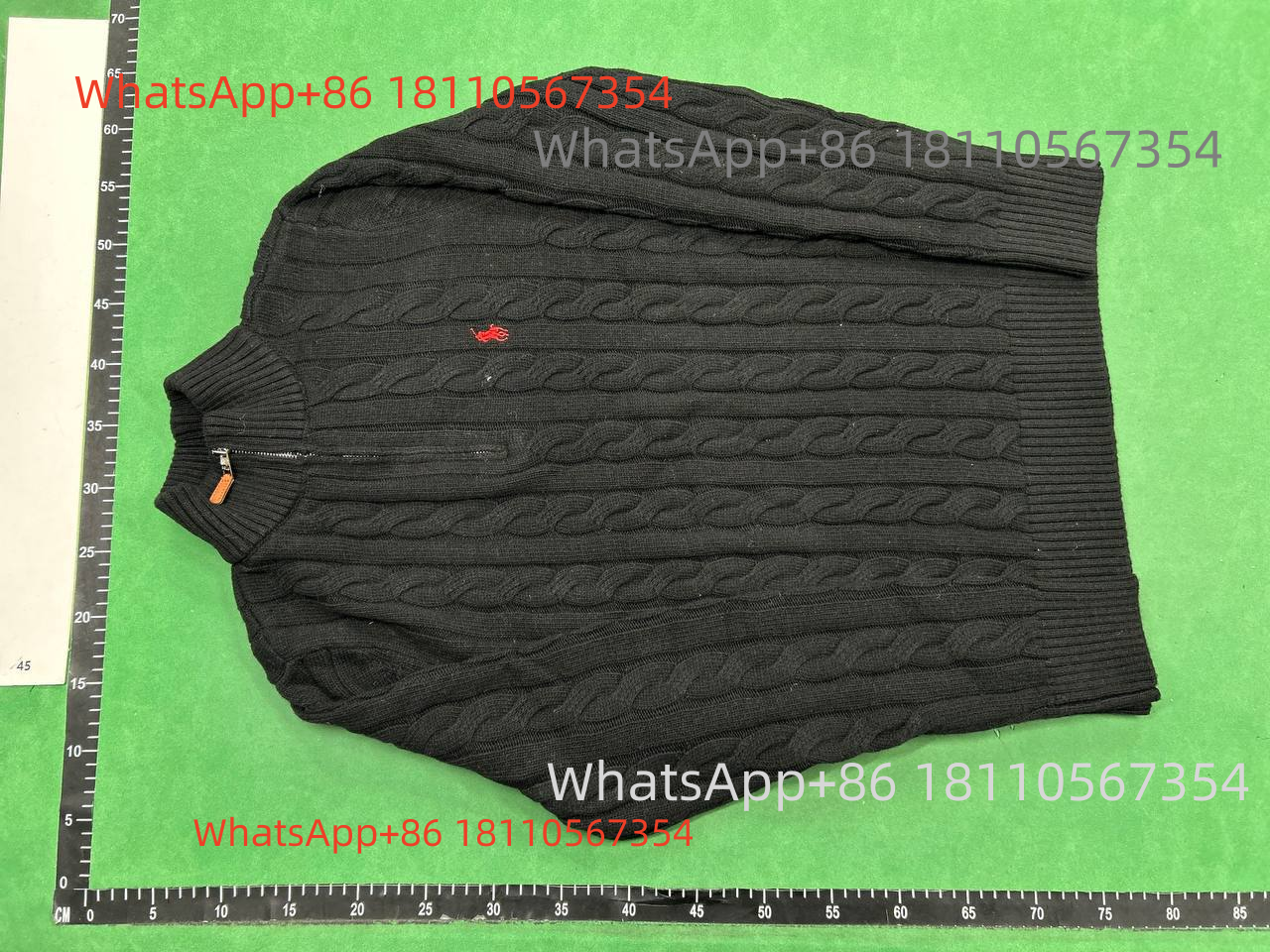 Ralph Lauren Black Sweater (Small Red Pony) 1
