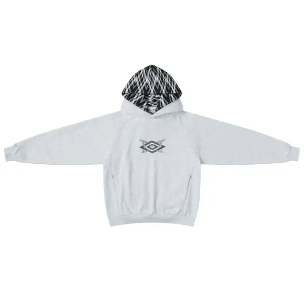 Design Embroidered Logo Hoodie Charcoal Gray Hoodie - 17