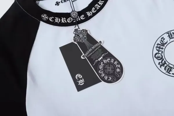 Chrome Hearts Long Sleeve Raglan T-Shirt White/Black - 12