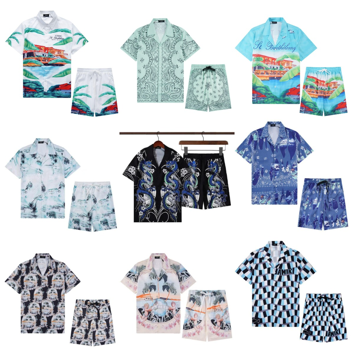 Amiri T-shirt shorts suits