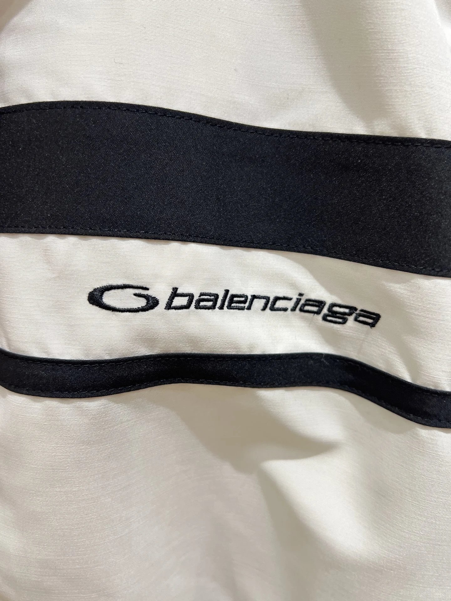 Descente Track Pants Navy with White Stripe and Splatter Print - 5