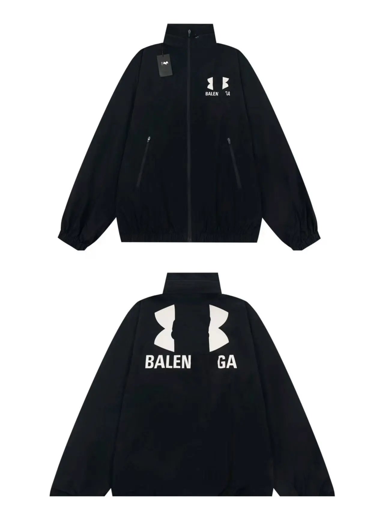 Balenciaga Matching Sets Color-block zip-up track jacket and straight-leg pants set — L-8-1