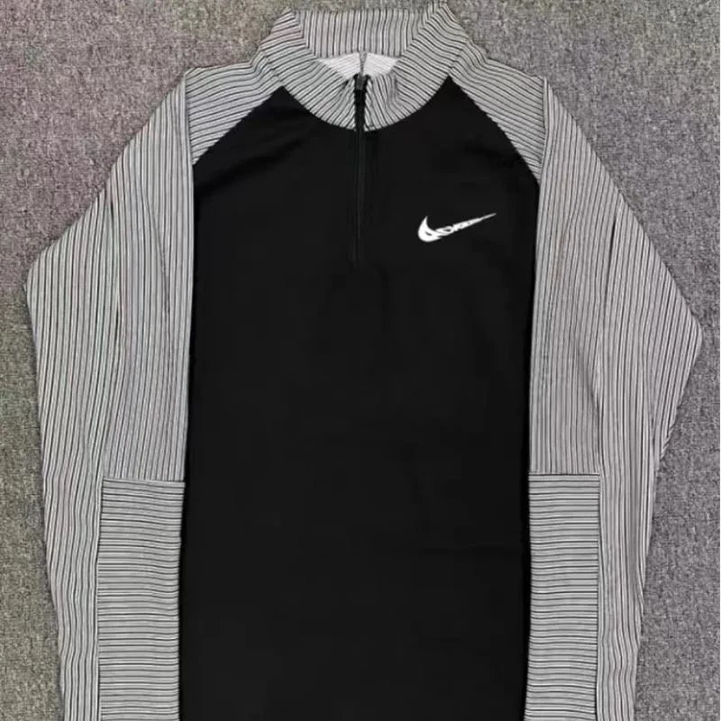 Nike Tracksuits Quarter-Zip Training Top and Zip-Hem Trousers Set — Threaded lining 04