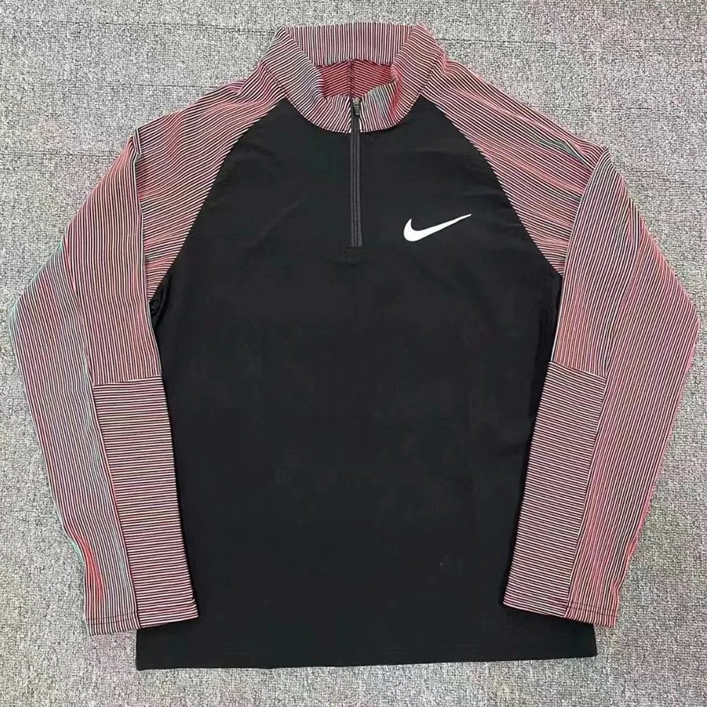 Nike Tracksuits Quarter-Zip Training Top and Zip-Hem Trousers Set — Threaded lining 02