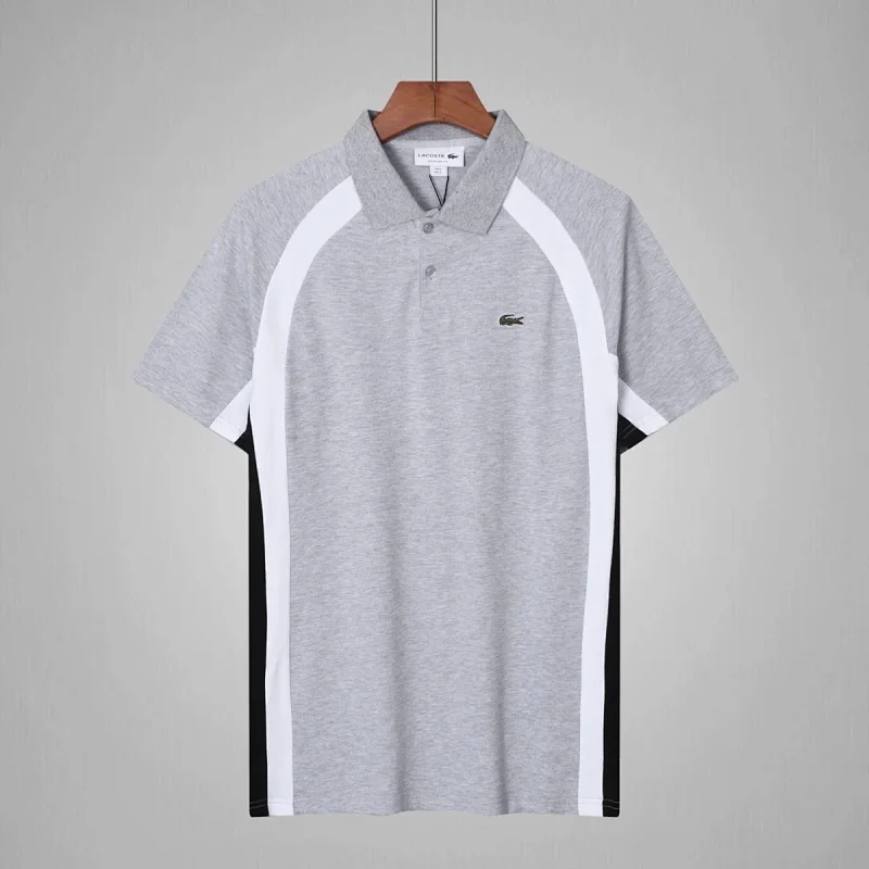 Grey polo contrast panel