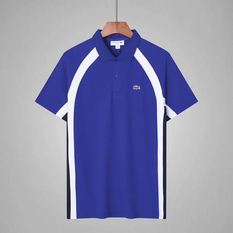 Blue polo contrast panel