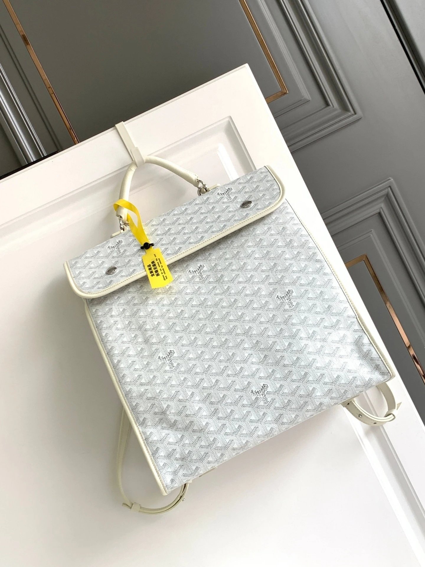 Goyard Handbags Goyardine patterned tote bag — Envelope White