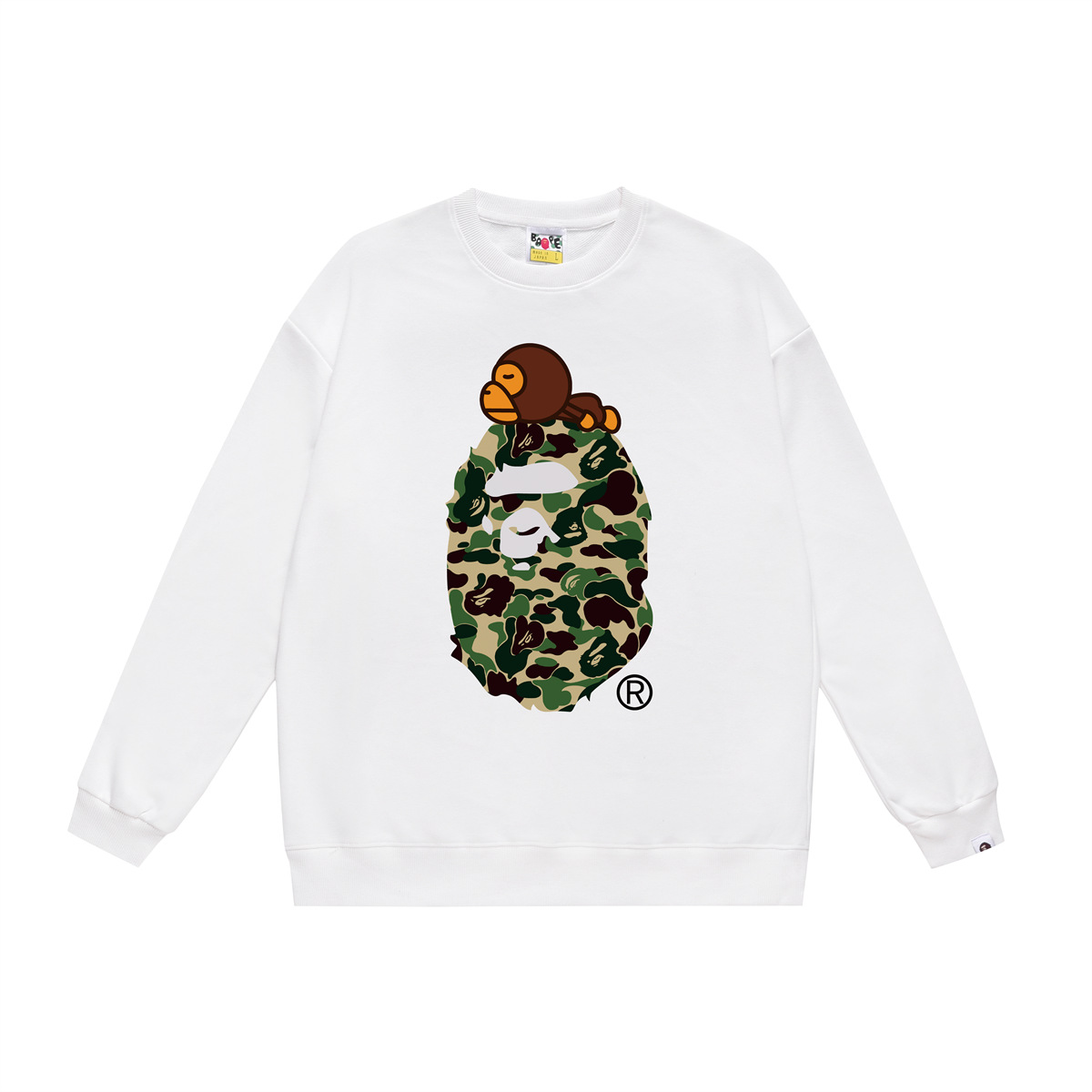 Bape Big Ape Head Camo Crewneck Sweatshirt
