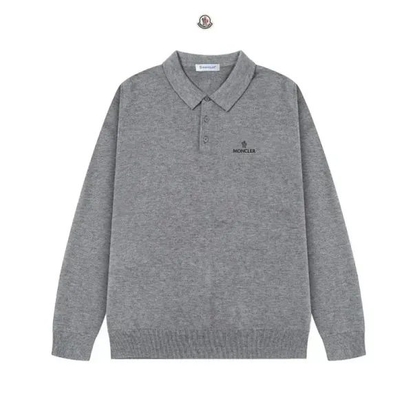 Moncler Logo Embroidered Crewneck Sweater White - 23
