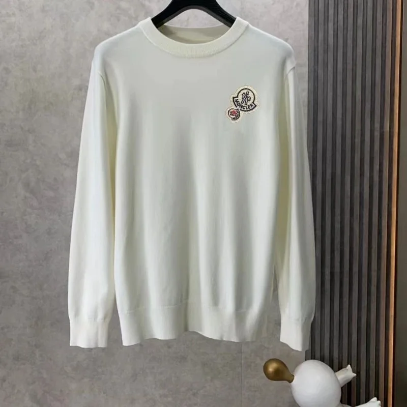 M蒙两标毛衣 白