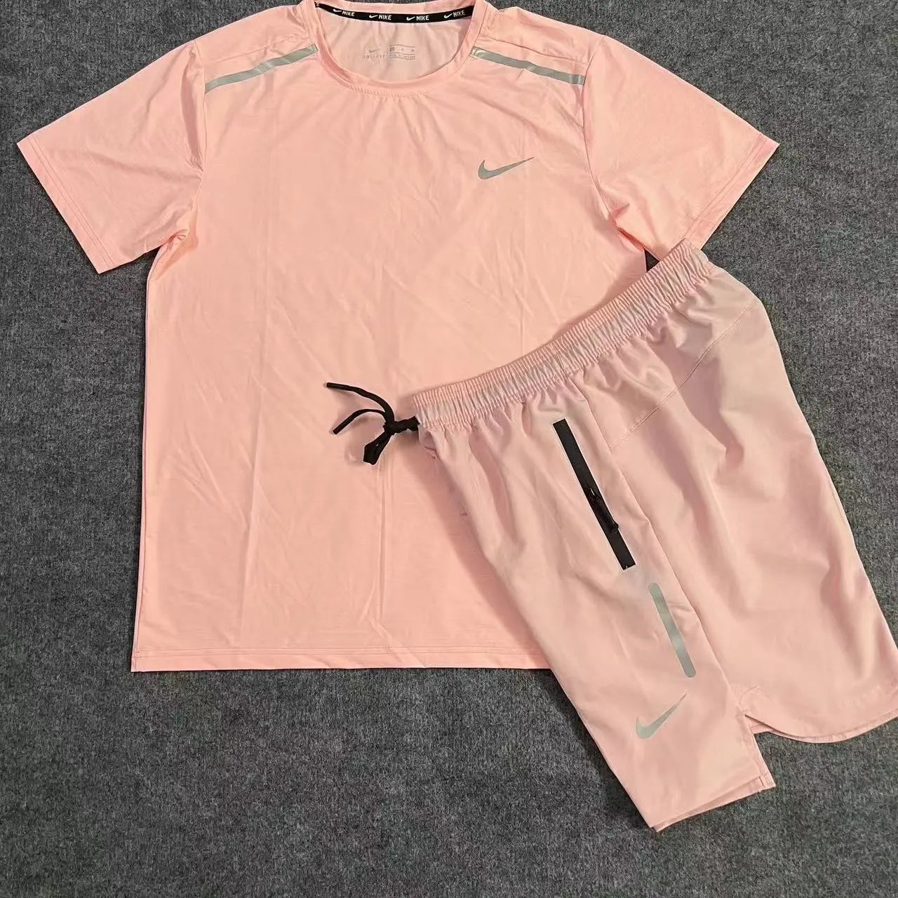 Nike Matching Sets Two-Piece Running T-Shirt and Shorts Set — NK-8