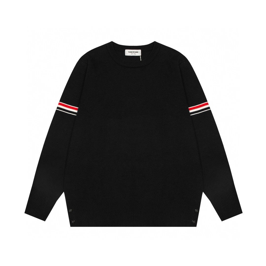 Thom Browne Knitwear V-neck four-bar stripe button cardigan image 11
