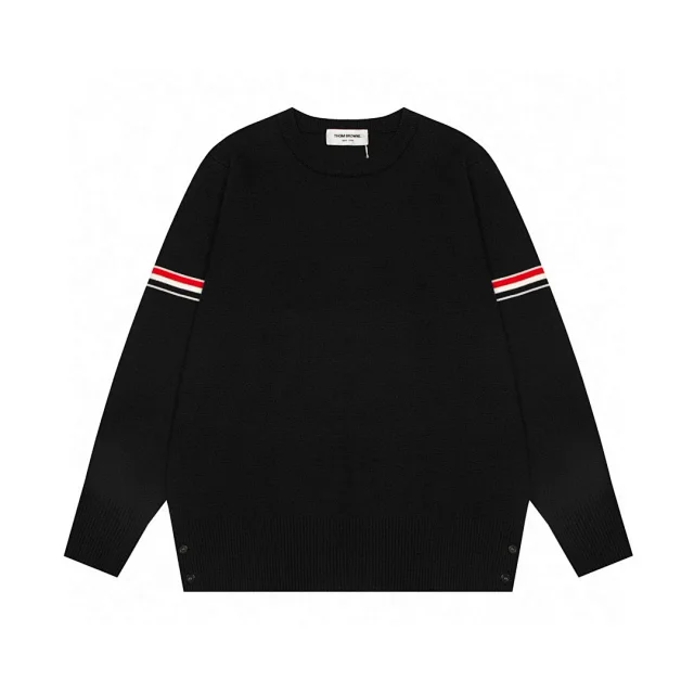 Thom Browne Knitwear V-neck four-bar stripe button cardigan product detail image 11
