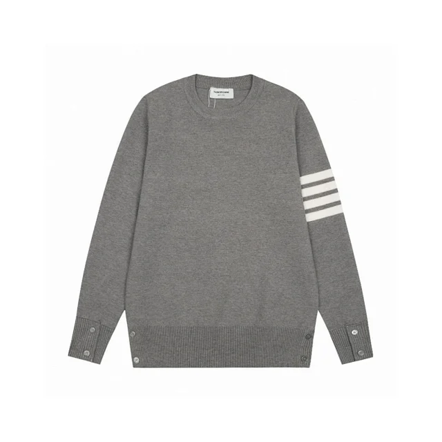 Thom Browne Knitwear V-neck four-bar stripe button cardigan product detail image 13