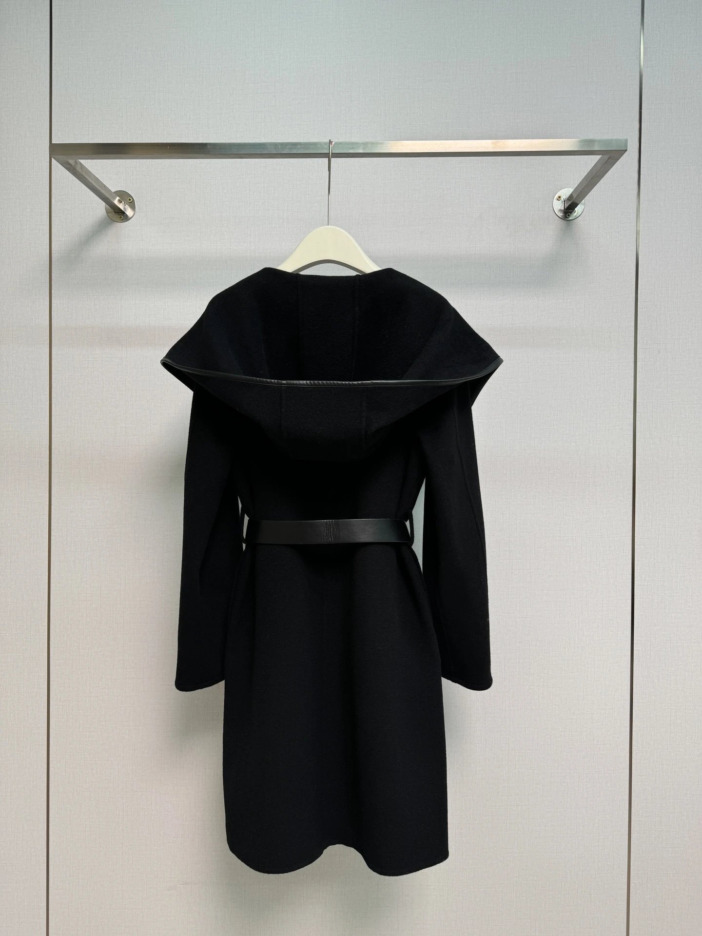 Louis Vuitton Monogram Hooded Wool Coat Black Navy Gray Beige Classic