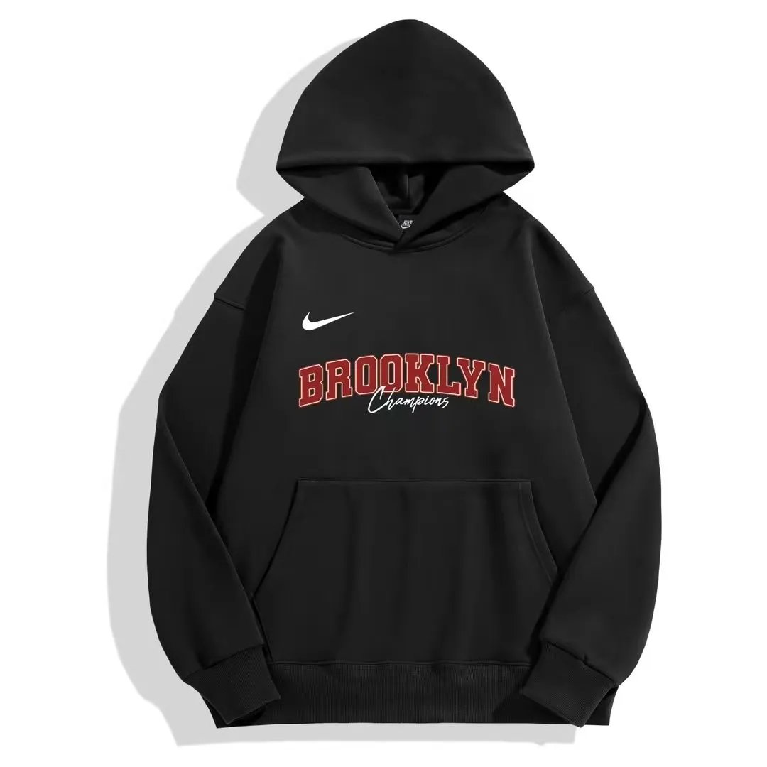 Nike Jackets Varsity-style snap-front jacket with contrast striped sleeves and patches — 08