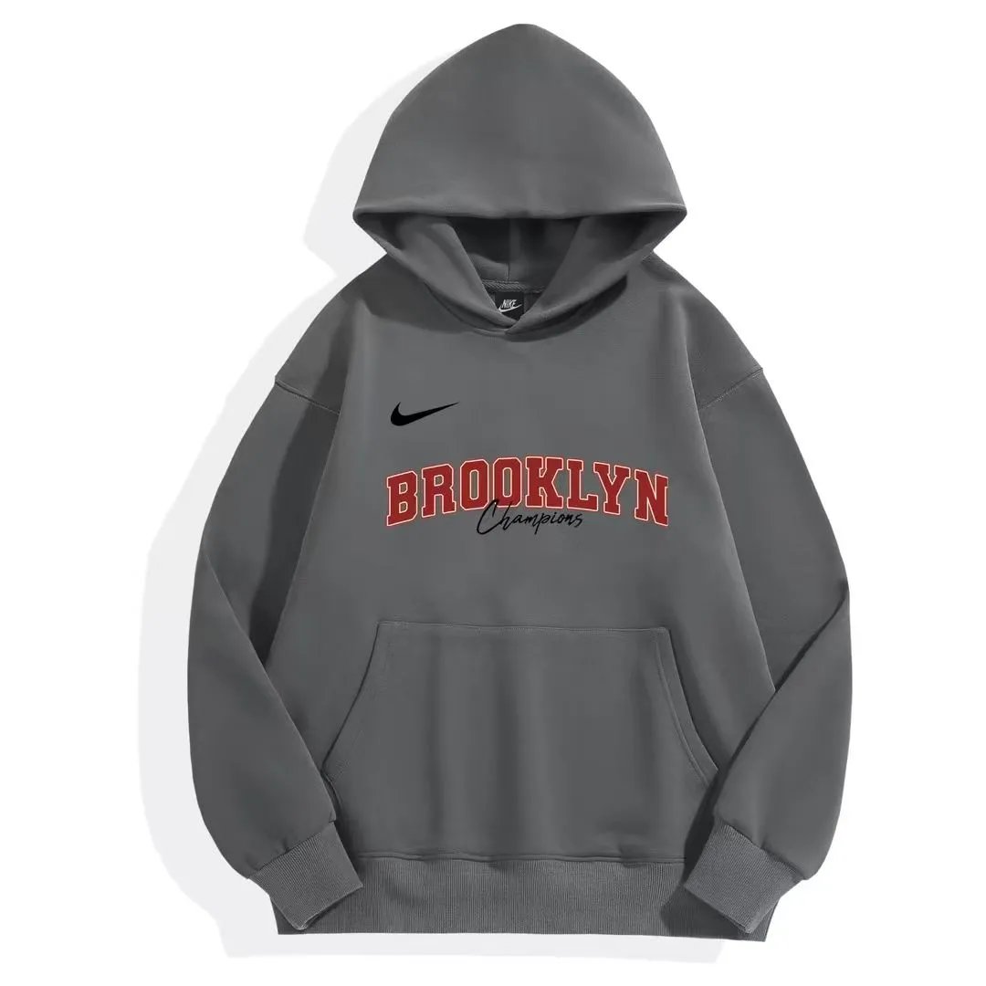 Nike Jackets Varsity-style snap-front jacket with contrast striped sleeves and patches — 07