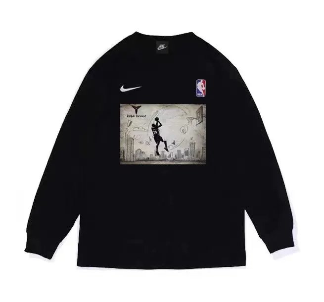 Nike Jackets Varsity-style snap-front jacket with contrast striped sleeves and patches — 03NBA