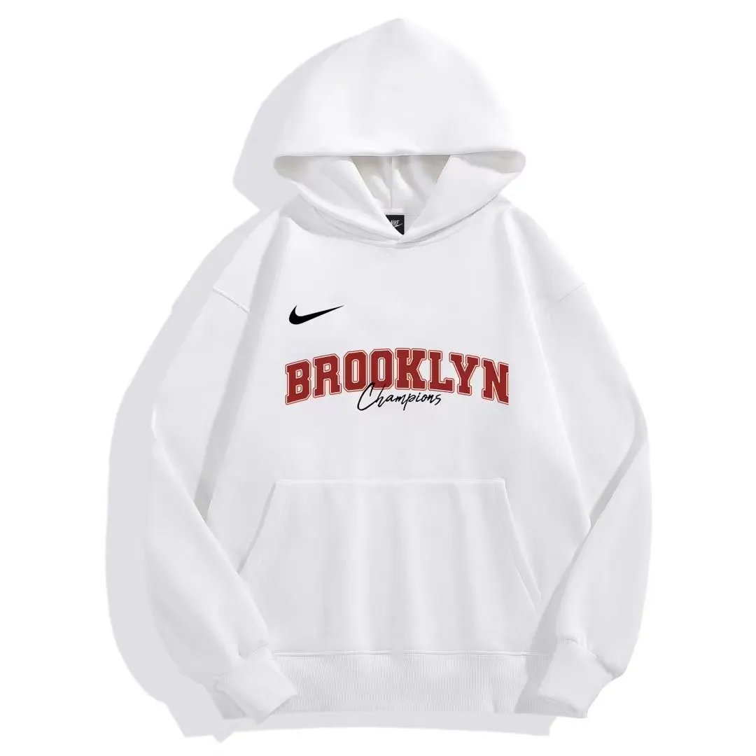 Nike Jackets Varsity-style snap-front jacket with contrast striped sleeves and patches — 06