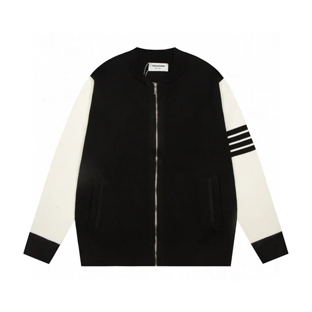 Thom Browne Knitwear V-neck four-bar stripe button cardigan product detail image 12