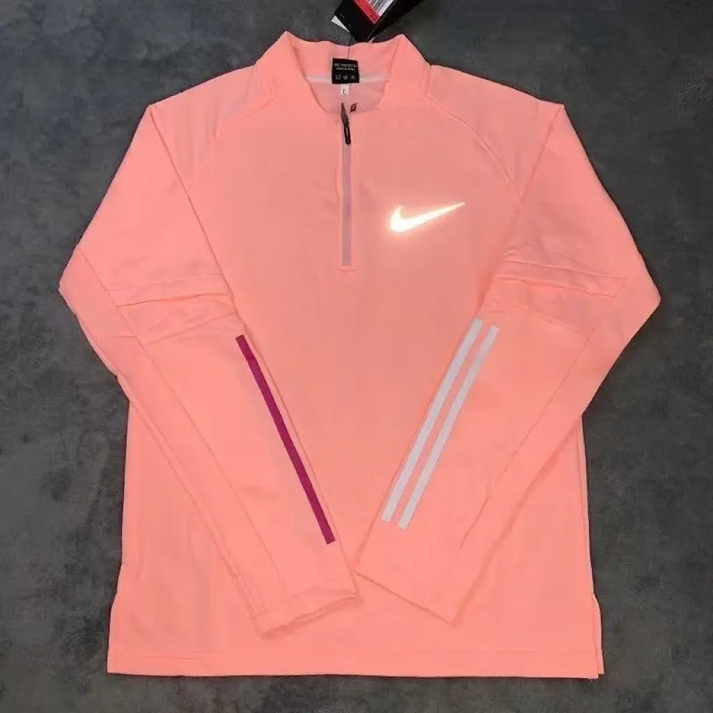 Orange Half Zipper Long Sleeve