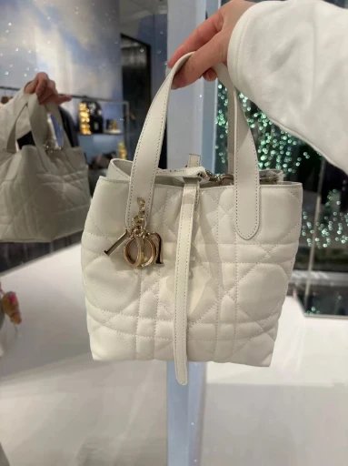 Dior Handbags Toujours quilted handbag — Vertical white (original logo)
