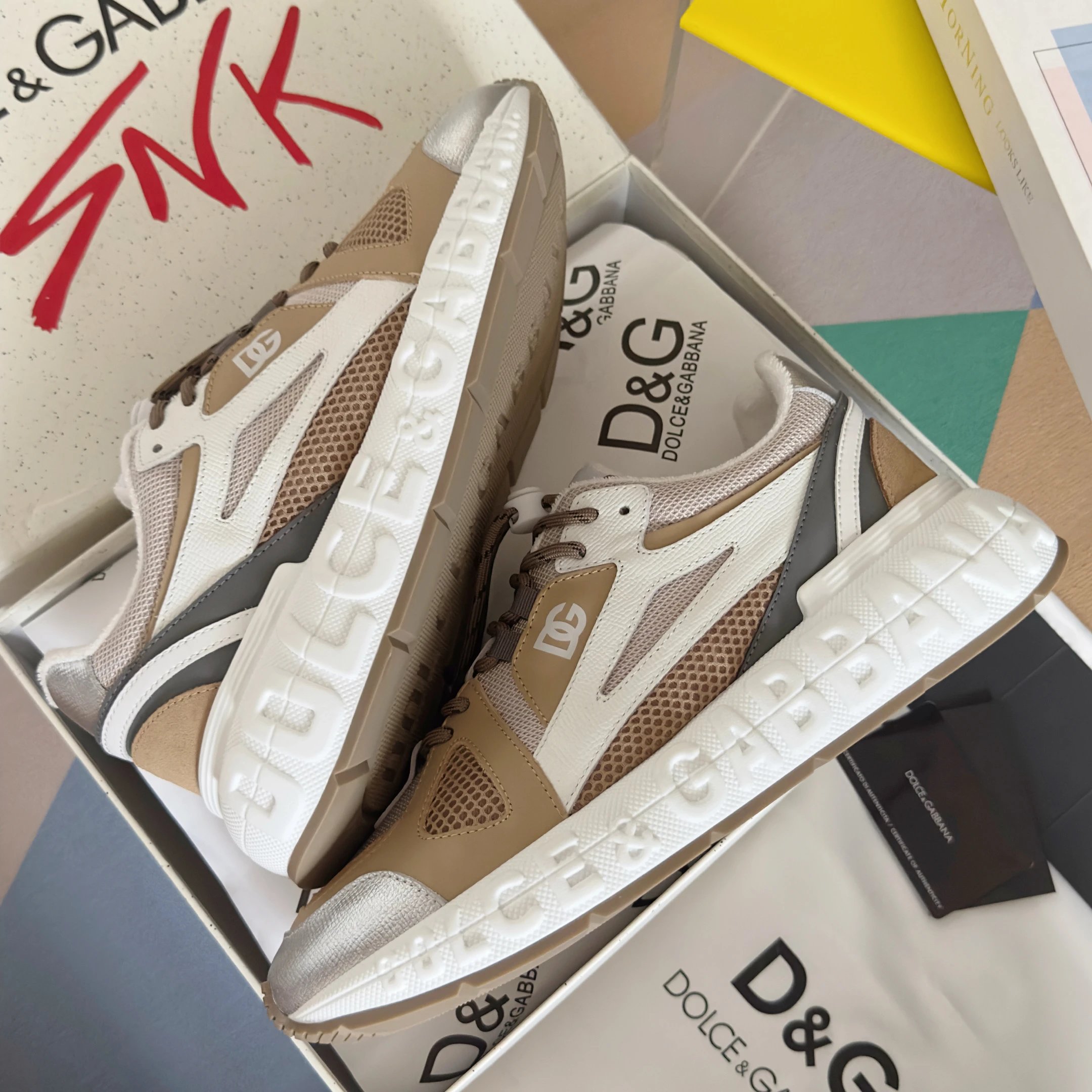 Dolce & Gabbana Sneakers Chunky mesh with logo-embossed sole image 3