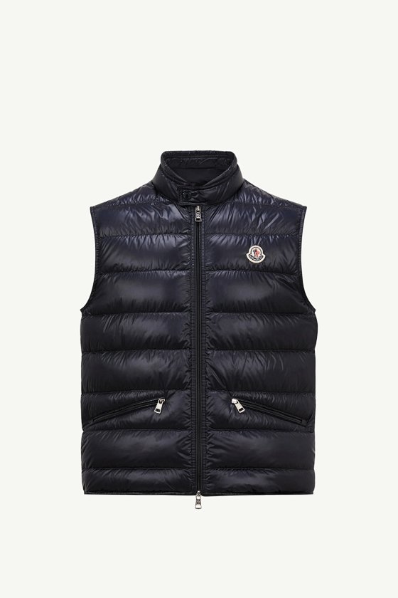 Moncler Down Vest, Short Autumn Winter Waistcoat Jacket for Men and Women, 90% White Duck Down, Stand Collar Sleeveless