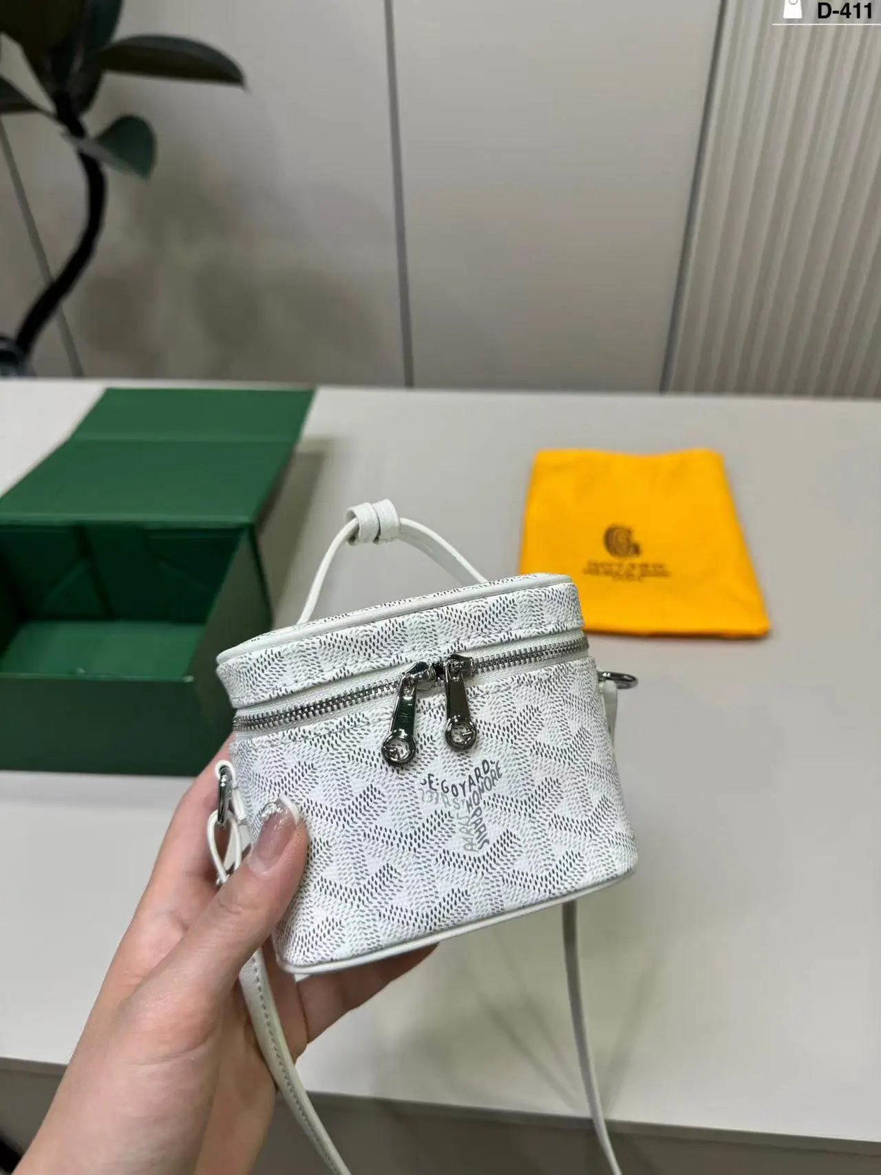 Goyard Crossbody Bags Mini top-handle zip bag — white