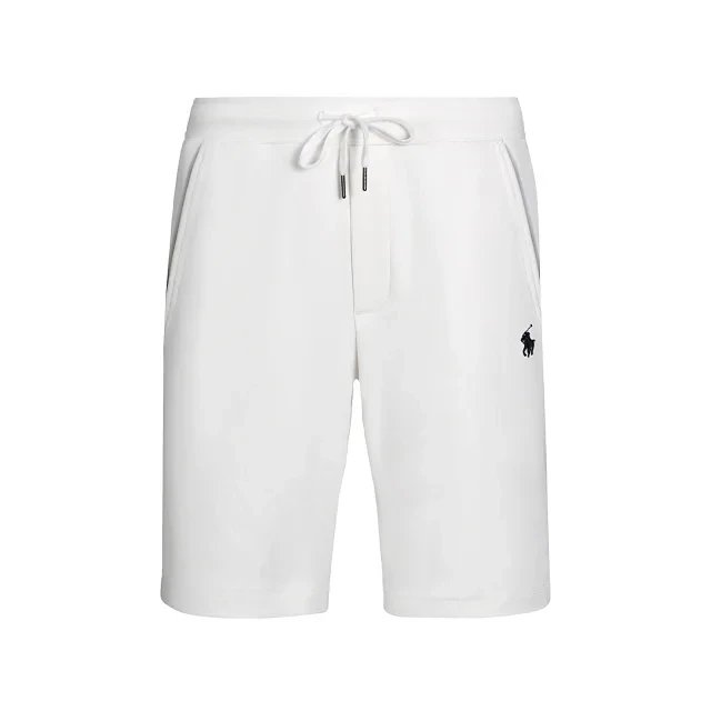 White Shorts with Black Logo