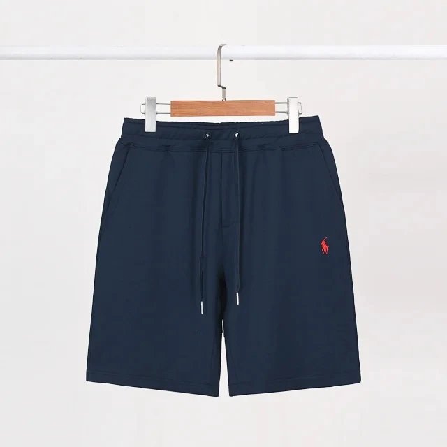 Navy Shorts with Red Logo