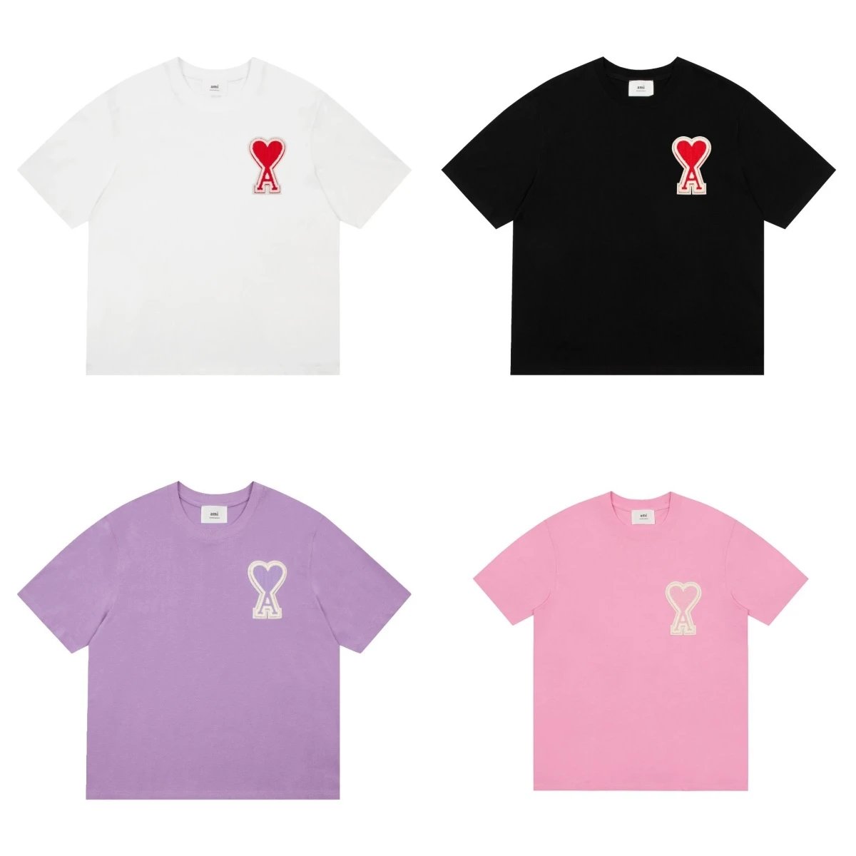 Ami Paris Heart Logo T-Shirts