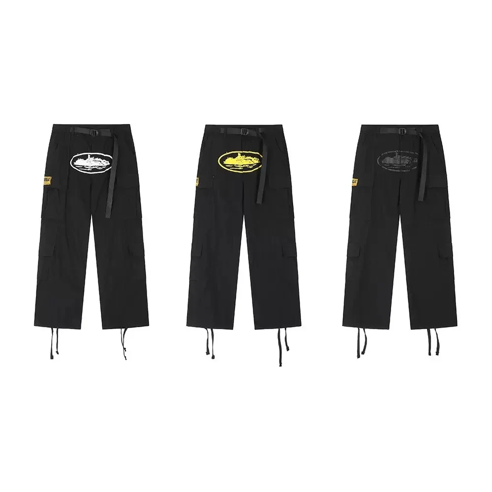 Corteiz, Island Oval Print Multi-Pocket Straight-Leg Cargo Pants Regular Collection