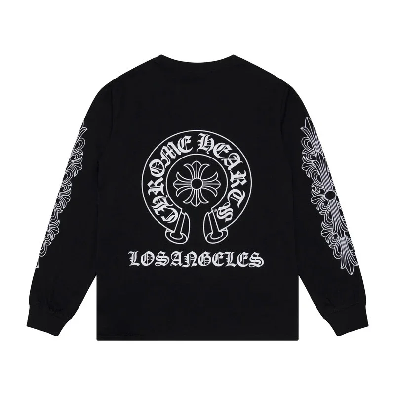 Chrome Hearts Los Angeles Horseshoe Logo White Long Sleeve