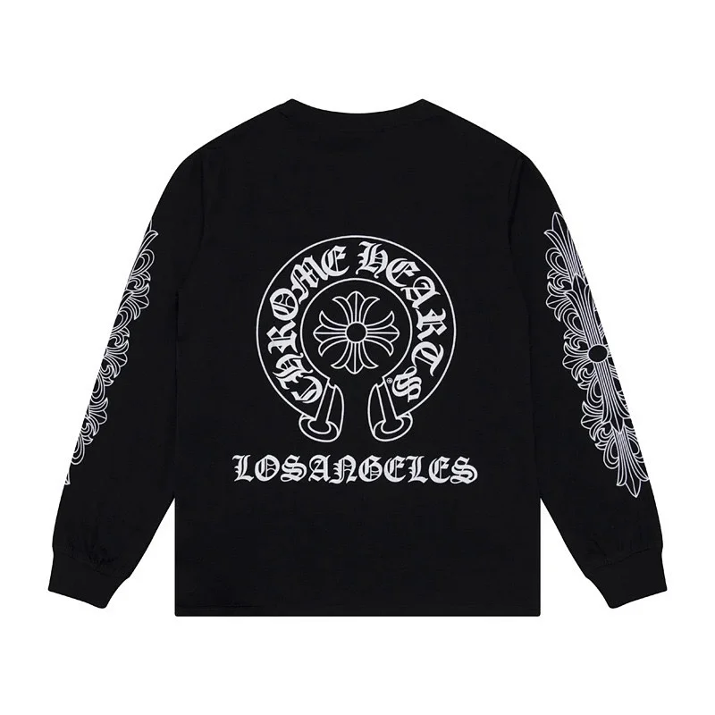 Chrome Hearts Los Angeles Horseshoe Logo White Long Sleeve - rep longsleeve