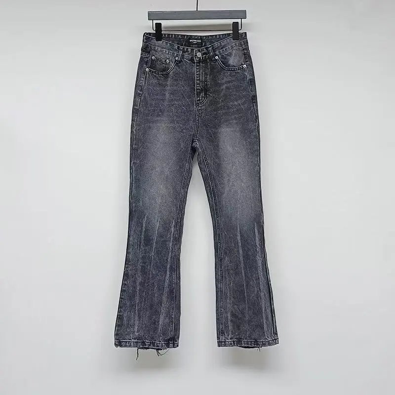 B - Stylish Black Flare Jeans - TOM